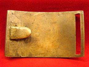 Civil War Two-piece Brass Eagle Belt Buckle, dug Petersburg